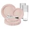 Smarty Had A Party Pink Vintage Round Disposable Plastic Wedding Value Set, 720PK 860PNKVS120 - alternate 1